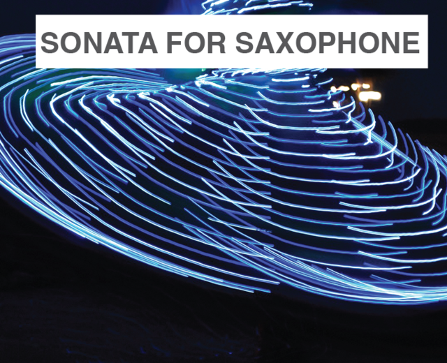 Sonata for Soprano Saxophone and Piano | Sonata for Soprano Saxophone and Piano| MusicSpoke
